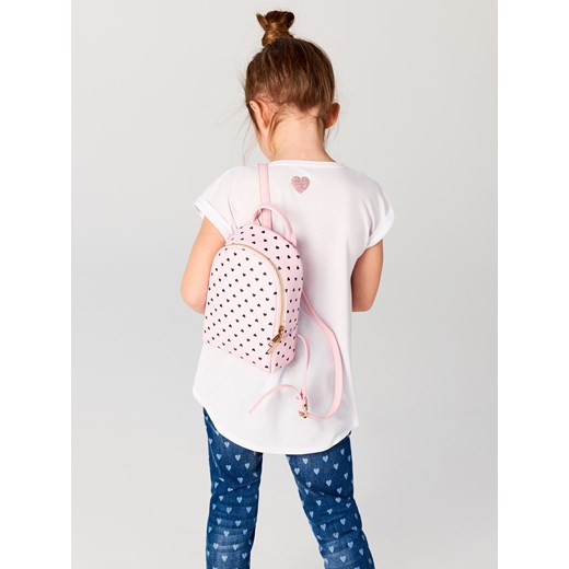 Mohito - Dziecięcy plecak w serduszka little princess - Różowy rozowy Mohito One Size 