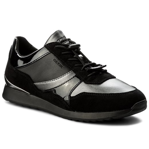 Sneakersy GEOX - D Deynna E D746FE 0AJ22 C0062 Dk Grey/Black czarny Geox 38 eobuwie.pl