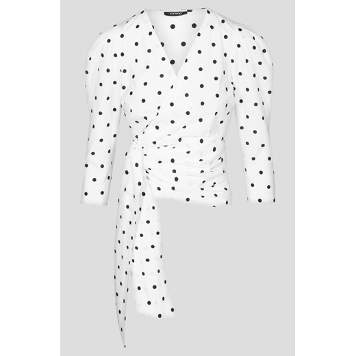 Kopertowa bluzka z bufkami szary ORSAY 34 orsay.com