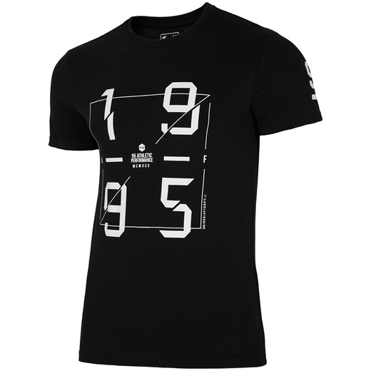 T-shirt męski TSM242 - głęboka czerń 4F   