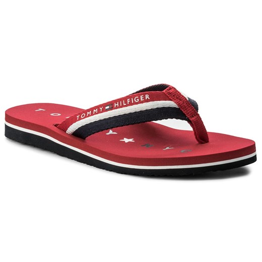 Japonki TOMMY HILFIGER - Tommy Loves Ny Beach Sandal FW0FW02370 Tango Red 611 Tommy Hilfiger czerwony 40 eobuwie.pl