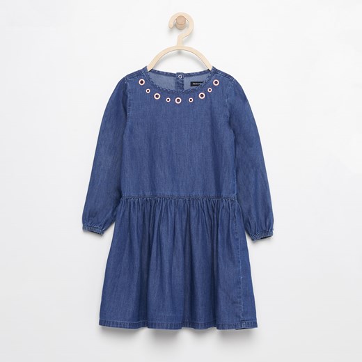 Reserved - Jeansowa sukienka - Granatowy niebieski Reserved 110 