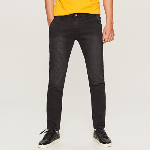 Reserved - Jeansowe spodnie chino - Czarny czarny Reserved 33 