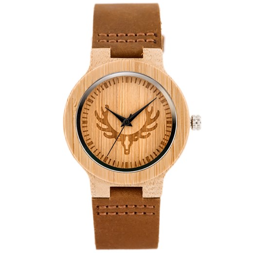 Drewniany zegarek (zx640a) - rozmiar damski  brazowy  TAYMA