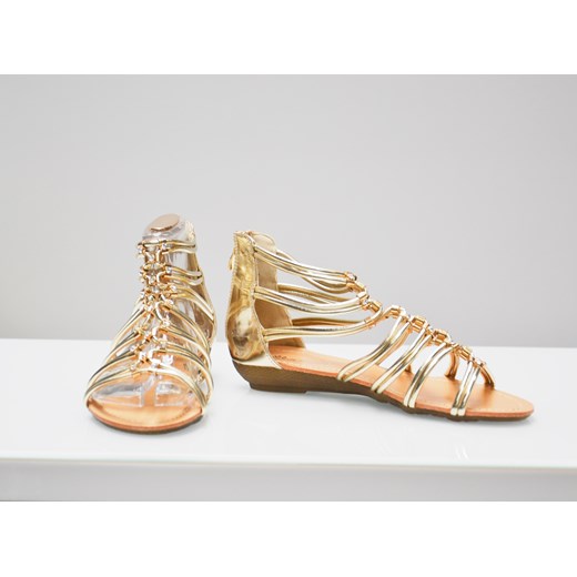 Sandałki rzymianki złote Tio  Dolce Moda  