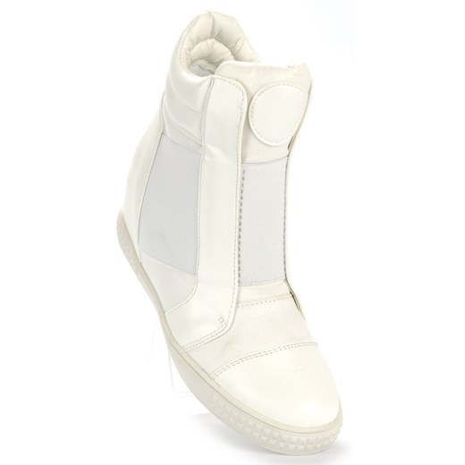 Białe trampki sneakersy na koturnie /D6-3 1253 S396/ bezowy Coco Perla Paris 40 pantofelek24.pl