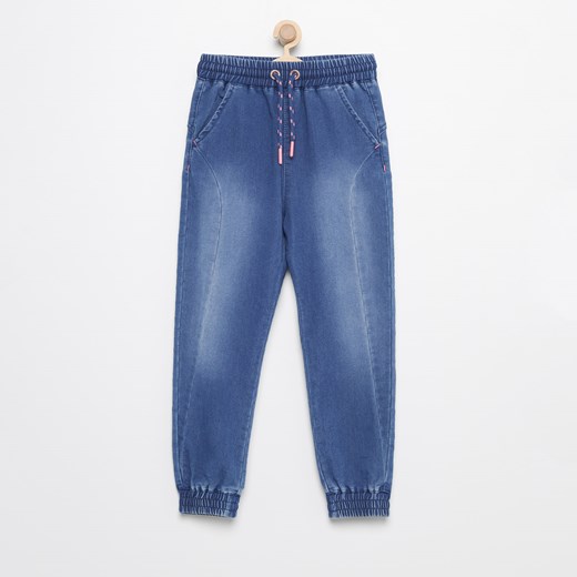 Reserved - Jeansowe spodnie jogger - Niebieski Reserved niebieski 92 