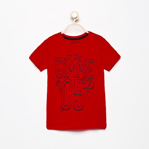 Reserved - T-shirt z nadrukiem - Czerwony Reserved czerwony 128 