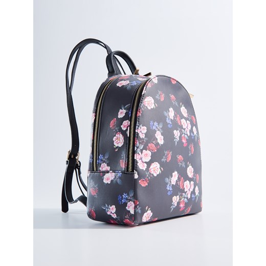 Mohito - Mały plecak w kwiaty - Wielobarwn szary Mohito One Size Mohito.