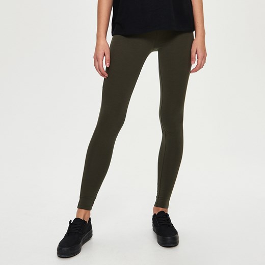 Sinsay - Bawełniane legginsy - Khaki Sinsay czarny XXS Sinsay.