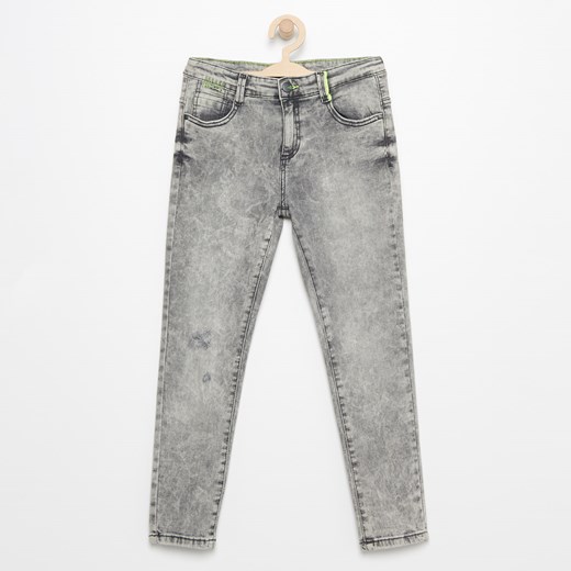 Reserved - Spodnie jeansowe slim fit - Szary szary Reserved 158 Reserved.