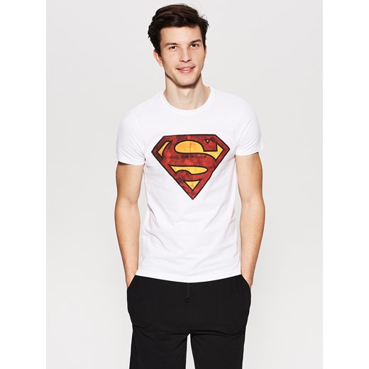 House - Koszulka piżamowa z nadrukiem superman - Biały bialy House L House.