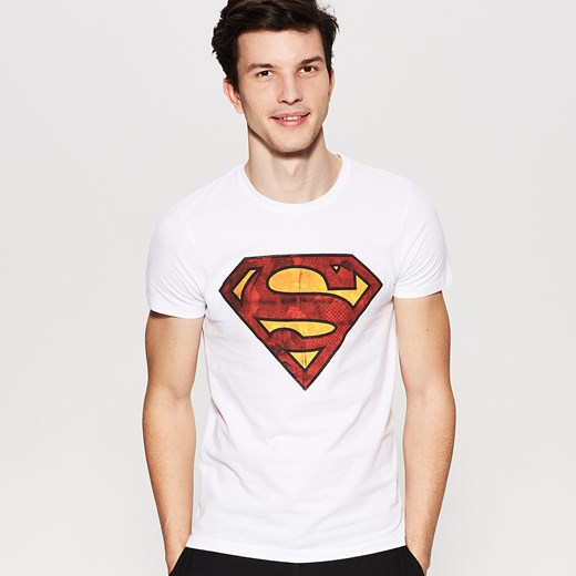 House - Koszulka piżamowa z nadrukiem superman - Biały House bialy L House.