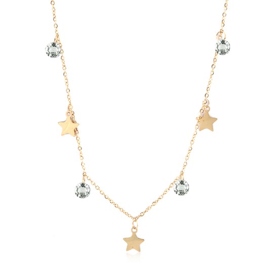 ŁAŃCUSZEK CHOKER STAL CHIRURGICZNA GWIAZDKI KRYSZTAŁKI okazyjna cena blinkshop.pl