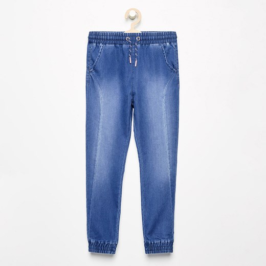 Reserved - Jeansowe spodnie jogger - Niebieski Reserved niebieski 158 Reserved.