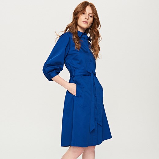 Reserved - Sukienka szmizjerka - Niebieski Reserved niebieski 40 