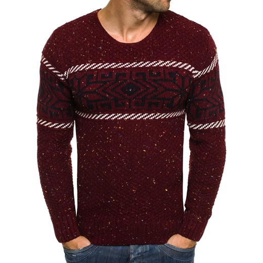 MADMEXT 1558 SWETER MĘSKI BORDOWY