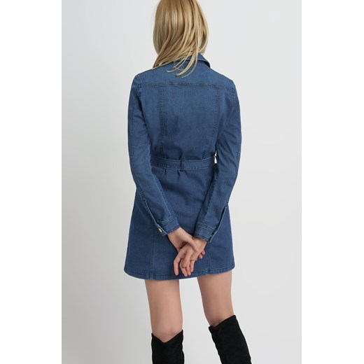 Jeansowa sukienka szmizjerka niebieski ORSAY 40 orsay.com