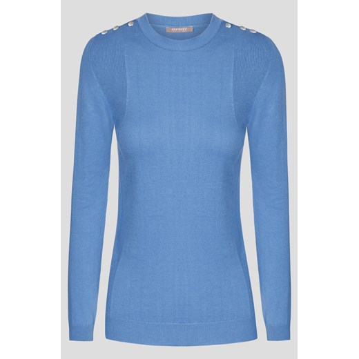 Sweter z ozdobnymi guzikami niebieski ORSAY M orsay.com