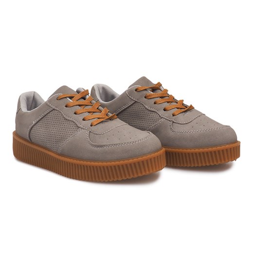 BOTKI CREEPERS NA PLATFORMIE HBK1015 SZARY