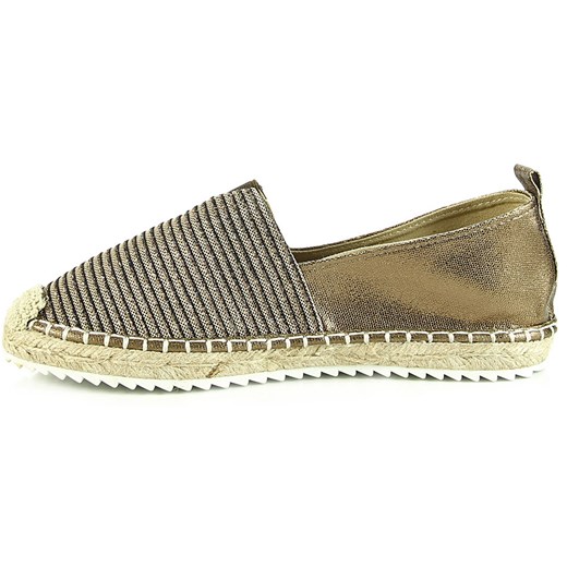 Espadryle damskie złote Big Star AA274195 Big Star brazowy 38 promocja ButyRaj.pl
