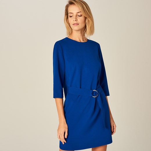 Mohito - Sukienka z ozdobnym wiązaniem - Niebieski niebieski Mohito 40 