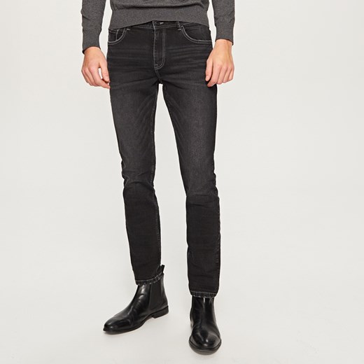 Reserved - Czarne jeansy slim fit - Czarny czarny Reserved 28 