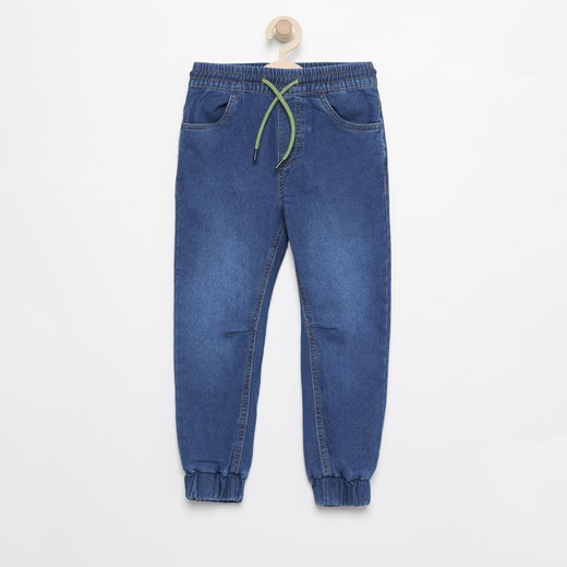 Reserved - Jeansowe spodnie jogger - Granatowy Reserved niebieski 98 