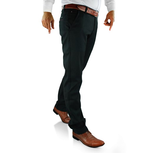 Eleganckie spodnie męskie chinosy w kolorze ciemno-grafitowym 1251A  czarny 39/32 anmir.pl promocyjna cena 