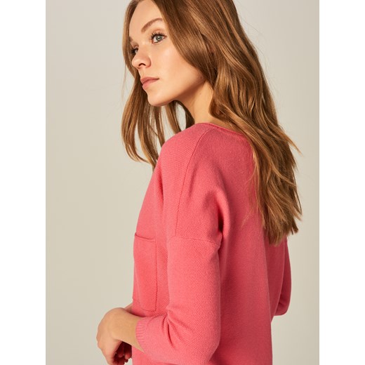 Mohito - Długi dopasowany sweter - Różowy Mohito rozowy XXS 