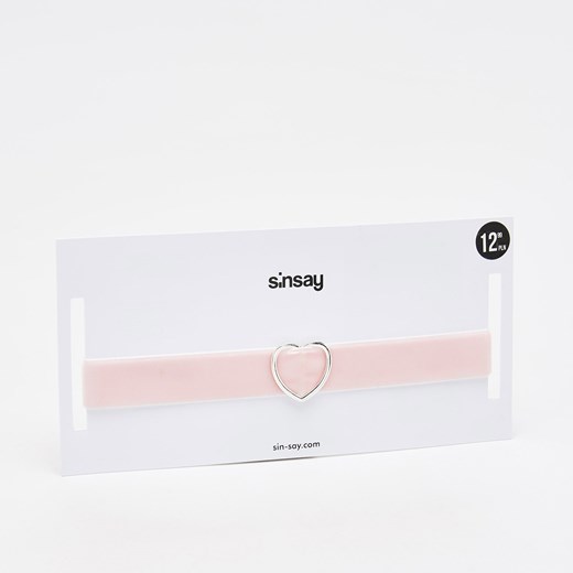Sinsay - Choker - Różowy Sinsay bezowy One Size
