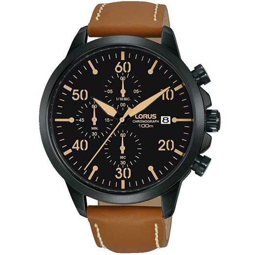 Zegarek męski Lorus RM349EX-9 chronograf Lorus czarny alleTime.pl