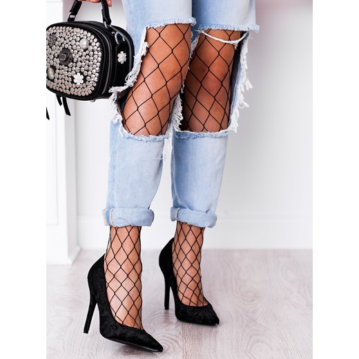 Rajstopy - Kabaretki niebieski Selfieroom  Selfieroom.pl