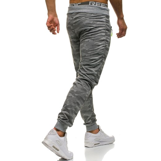 Spodnie męskie dresowe joggery moro-szare Denley HL8510  Denley.pl L promocja Denley 