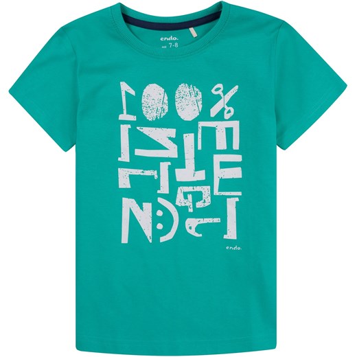 T-shirt z krótkim rękawem dla chłopca 9-13 lat Endo niebieski 152 endo.pl