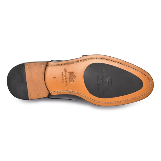 Eleganckie czarne skórzane buty męskie podwójne monki Leyva EleganckiPan.com.pl