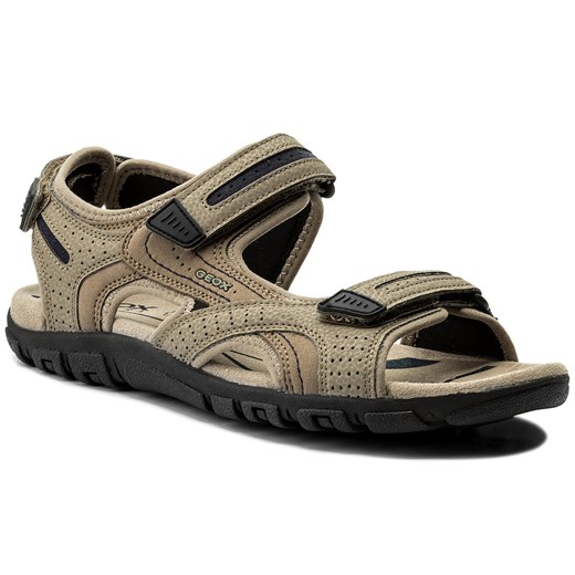 Sandały GEOX - U S.Strada D U8224D 050AU C0829 Sand/Navy szary Geox 41 eobuwie.pl
