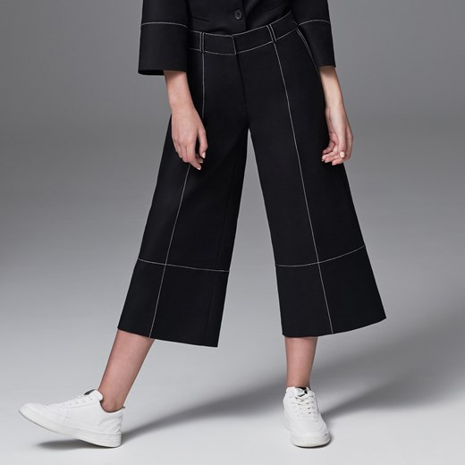 Reserved - Garniturowe spodnie culotte - Czarny Reserved czarny 38 