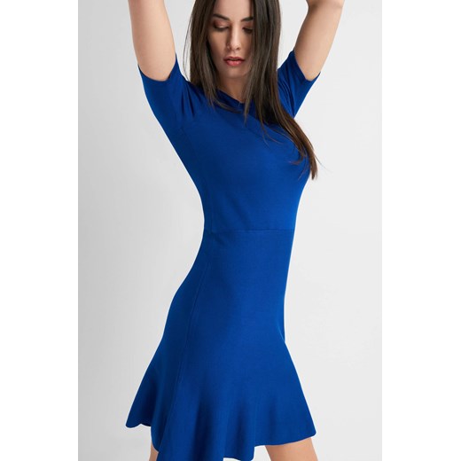 Swetrowa sukienka z krótkim rękawem ORSAY niebieski L orsay.com