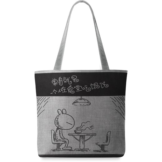 Płócienna torba damska eko shopperka tote bag na zakupy – kawa bialy world-style.pl