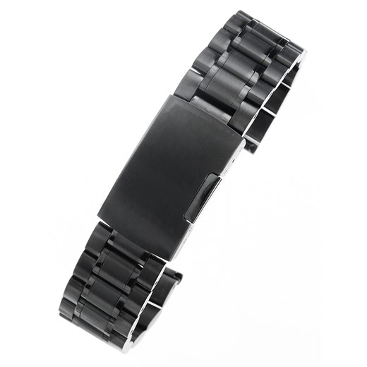 Czarna stalowa bransoleta do zegarka SB2001- 20mm