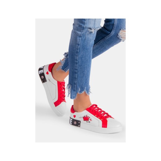 Biało czerwone buty sportowe Love DeeZee.pl  37 