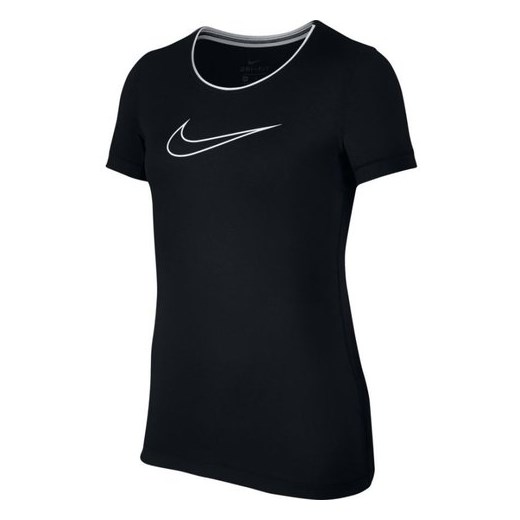 Koszulka dziewczęca Nike Pro SS Top - black/white