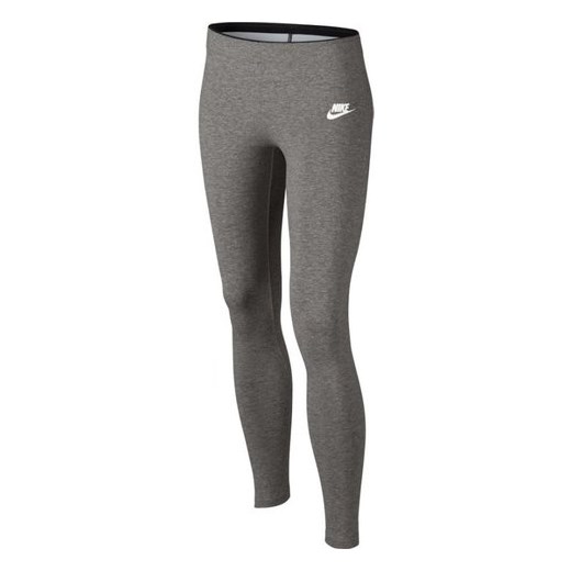 Spodnie dziewczęce Nike Swoosh Club Logo Legging - grey
