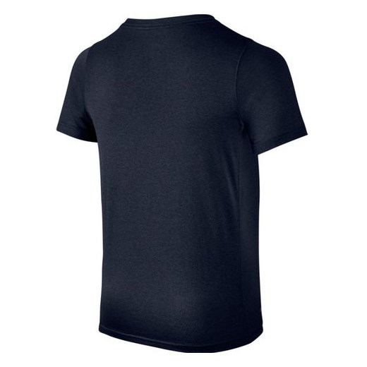 Koszulka chłopięca Nike Dry Tee SS Swoosh Solid - obsidian/white