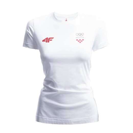 Koszulka damska Chorwacja Pyeongchang 2018 TSD750 - biały szary 4F  