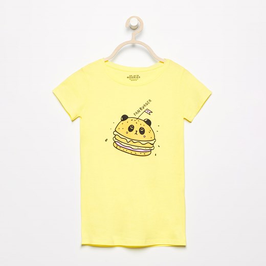 Reserved - T-shirt z nadrukiem - Żółty Reserved zolty 140 