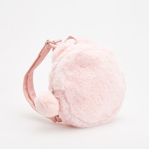 Reserved - Futrzasty plecak - Różowy Reserved bezowy One Size 