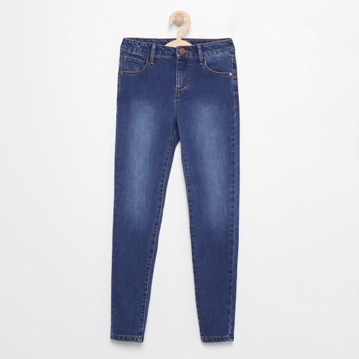 Reserved - Spodnie jeansowe slim fit - Granatowy  Reserved 134 