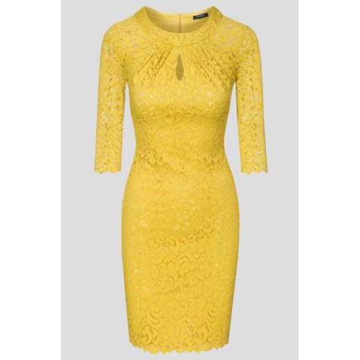 Koronkowa sukienka ołówkowa zolty ORSAY 38 orsay.com